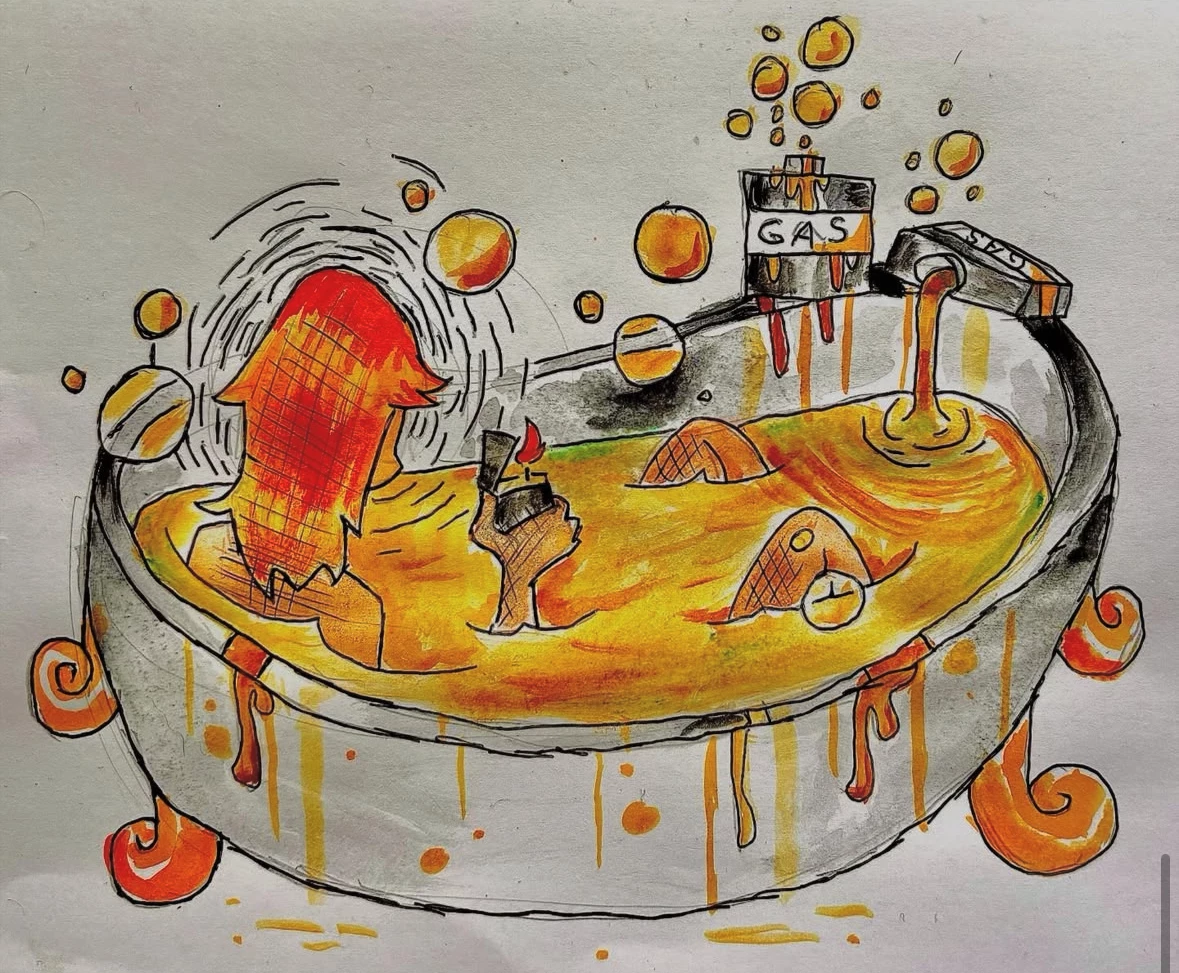 Self Destruction_watercolour